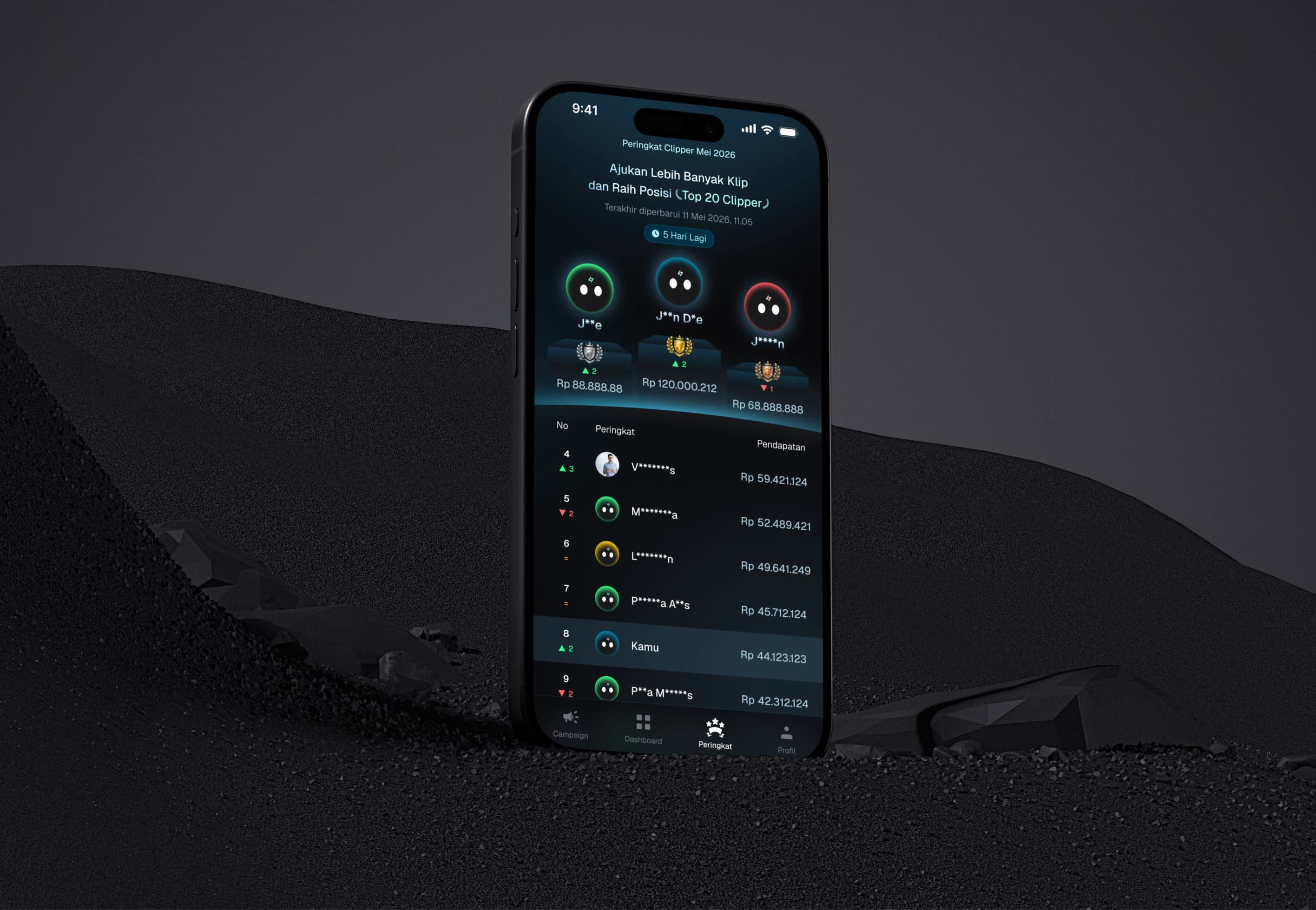 A Clippo campaign on mobile