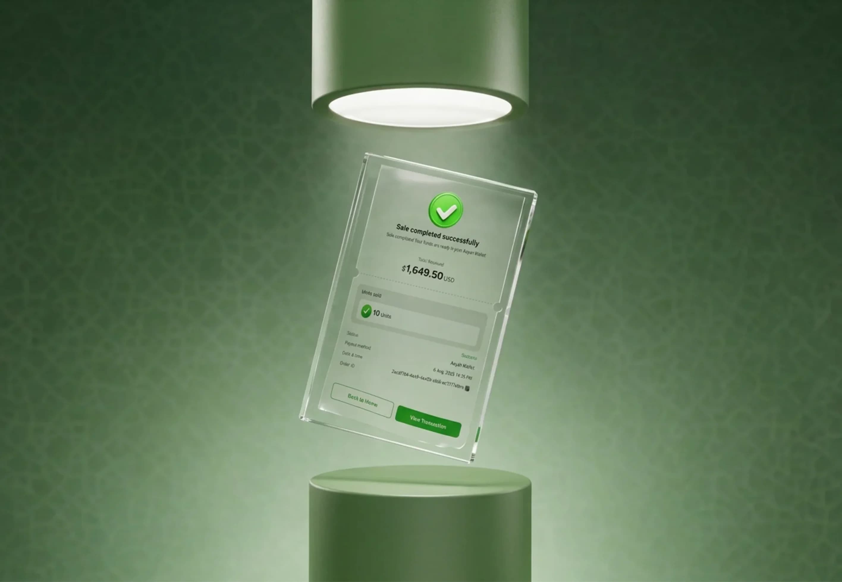 An Asyah investment certificate render