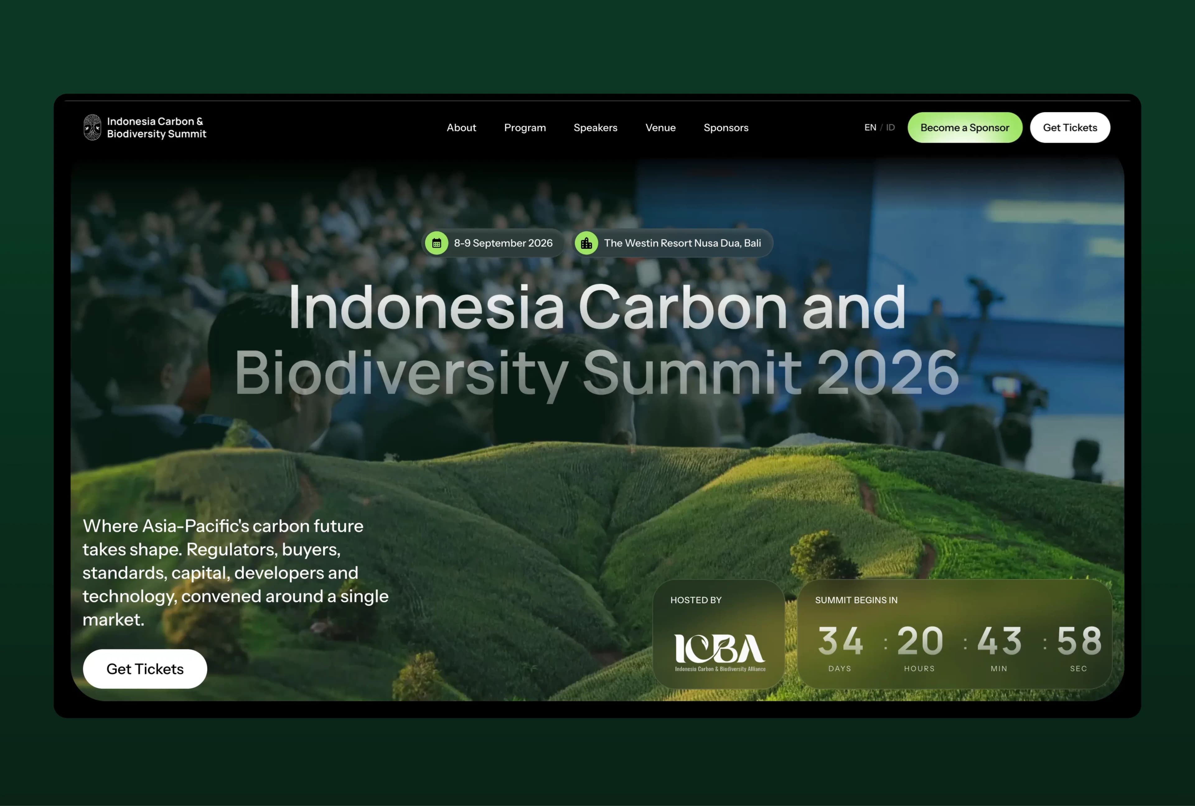 The summit website homepage